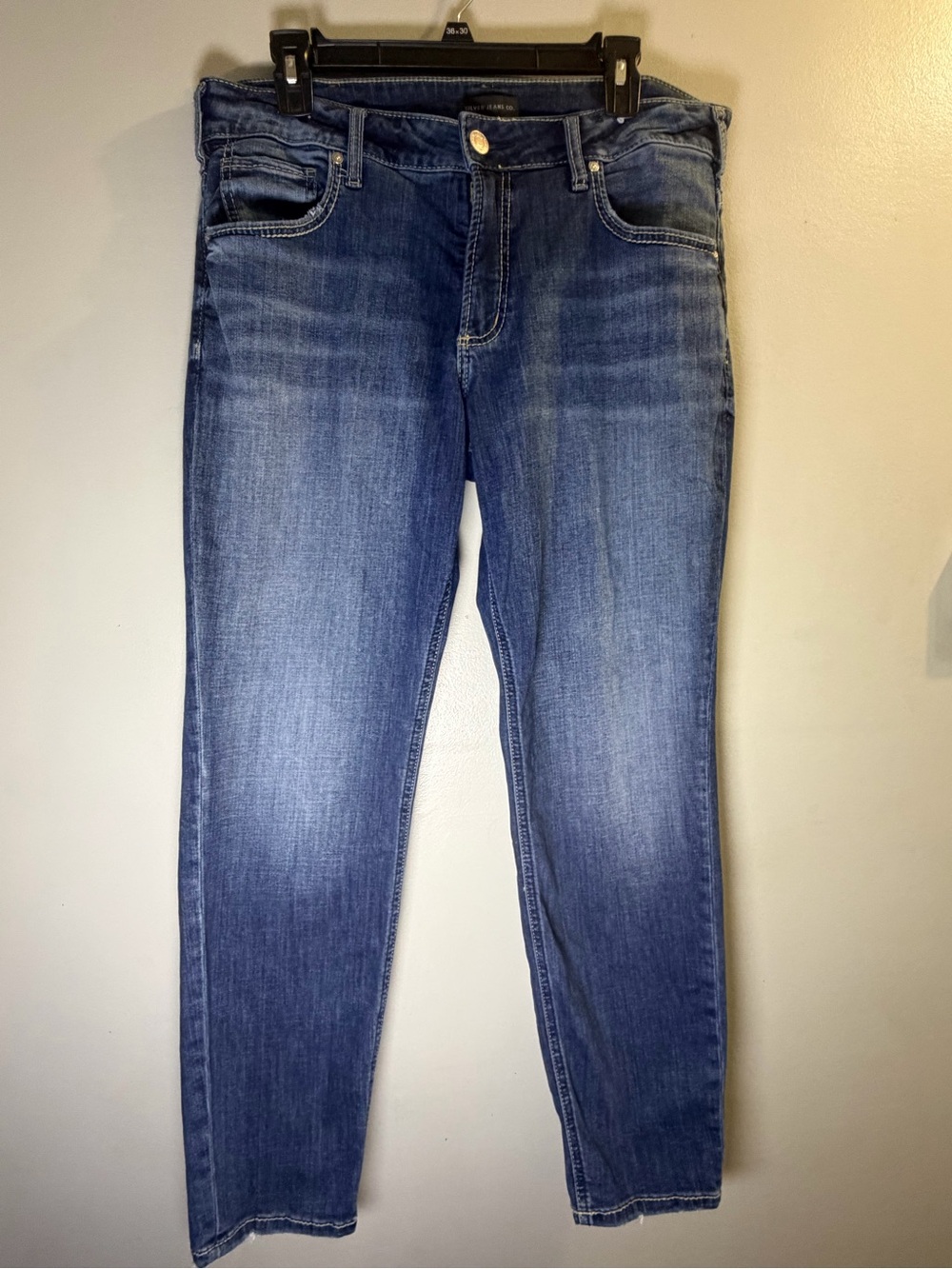 Silver women’s boyfriend Straight Blue Denim